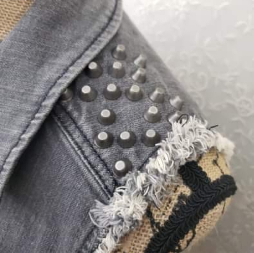 BP button down faded black studded vest - Picture 11 of 16